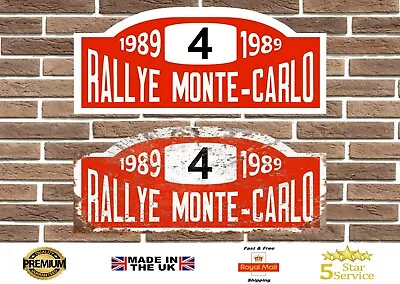 Rally Monte Carlo Plaque Plate Lancia Delta Integrale Garage Sign Man Cave • £17