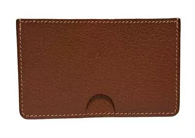 Hermes Card Case Business Card Holder Credit Card Case Chevre Slim Brow • $361.58