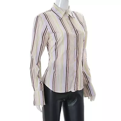 Marc O'Polo Shirt Womens Tunic Casual Tops Multi Striped Long Sleeve Size 38 • £33.46