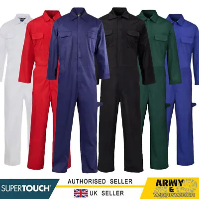 Boilersuit Overall Coverall Mens Workwear Stud Front Mechanic Student College • £19.99