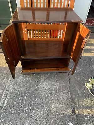 Dark Wood Mahogany Style Tv Unit Display Cabinet • £30