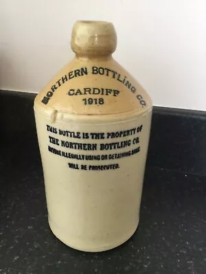 Large Earthenware Flagon Northern Bottling Co. Cardiff 1918 Excellent Condition  • £9.99