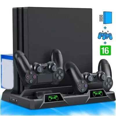 $43.74 • Buy Game Console Cooling Fan Vertical Stand Charger Dock For PS4 Pro|PS4 Slim