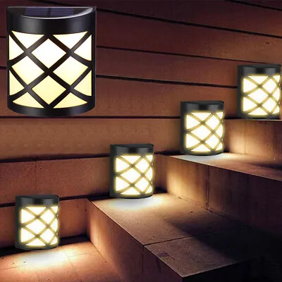 $9.59 • Buy Outdoor Solar 6LED Deck Lamp Path Garden Patio Pathway Stairs Step Fence Light