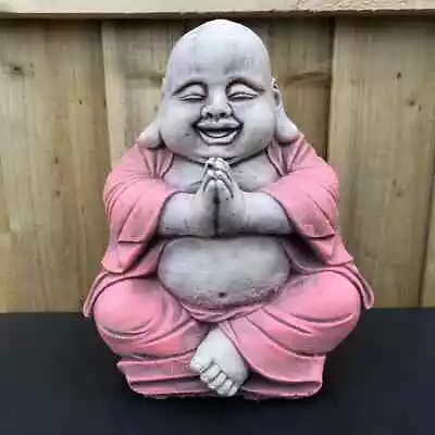 Happy Smiling Praying Buddha - Buddah - Painted Stone Garden Ornament- Buddha123 • £30