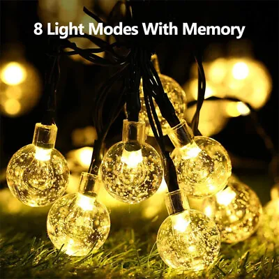 Solar Powered 100LED String Lights Retro Ball Bulb Garden Fairy Lamp Outdoor UK • £9.69