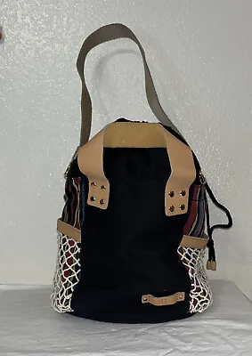 UGG Australia Canvas Mesh Leather Black Handbag • $129.99