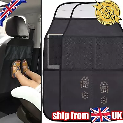 2x Car Seat Back Protector Cover For Kid Kick Mat Clean Anti Dirt Mud Protection • £9.69