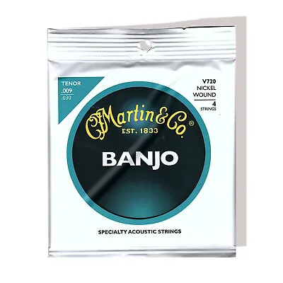 Martin Vega Banjo 4 Strings Tenor Nickel Wound Set .009-.030 V720 • $9.99