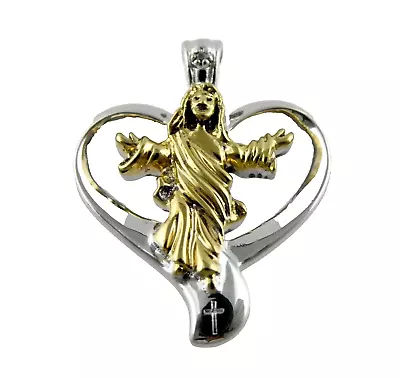 Nuns RARE Vintage Resurrected Sacred Heart Of Jesus Sterling Gold Vermeil Medal • $74.99