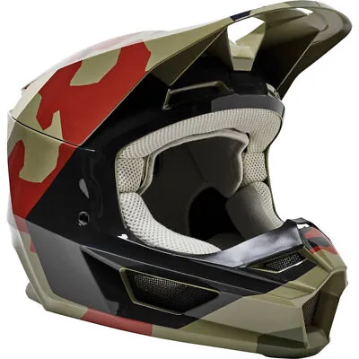 NEW Fox V1 Bnkr Green Camo Kids MIPS Dirt Bike Helmet • $149