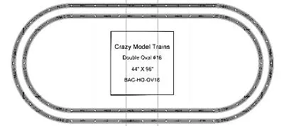 Bachmann E-Z Track HO Scale Double Oval #18 Basic Train Track Set - 44  X  98  • $186.95