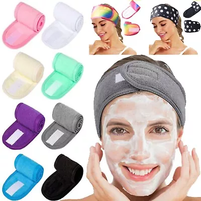 Facial Spa Headband Head Wrap Headband Stretch Towel Salon Hairband Shower Cap • $7.49