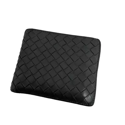 Bottega Veneta Bi-fold Wallet Intrecciato Black Men's Wallet • $148