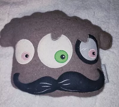 Land Of Nod Pillow 3 Eyes Mustache Pillow 12 Inch • $20