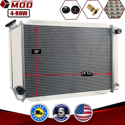 4-Core Radiator For 1979-1990 1991 1992 1993 Ford Mustang GT /LX 2.3L 5.0L V8 MT • $179