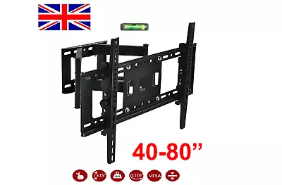 TV Wall Bracket Mount Tilt & Swivel For 40-80  LCD LED Ultra Strong LG Samsung • £34.95