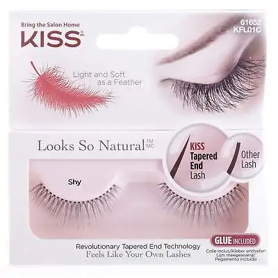 Kiss Inc Looks So Natural - Natural False Eyelashes - Shy (Adhesive Included 1g) • £5.50