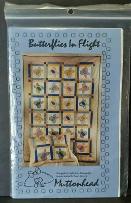 Vintage Quilt Pattern Butterflies In Flight 1998 By Beth Wheeler/Mutton Head   • $7.95
