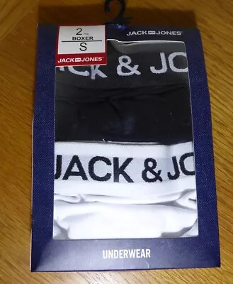 Boxer Shorts Mens Jack Jones Trunks Underwear 2 Pairs Cotton Teens S To 2XL • £9.99