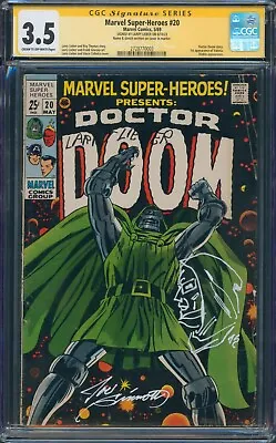 Marvel Super-Heroes #20 CGC SS 3.5 SKETCH Joe Sinnott SIGNED Larry Lieber Read! • $815