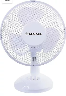 Belaco 9inch Table Fan Desk Fan With 2 Speed Oscillating Cooling Fan Stand Fan • £9