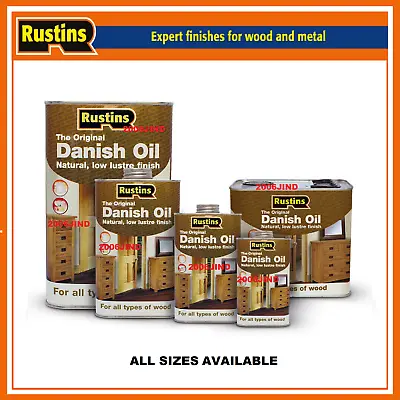 £63.17 • Buy Rustins - Original Danish Oil Wood Finish - CLEAR All Sizes