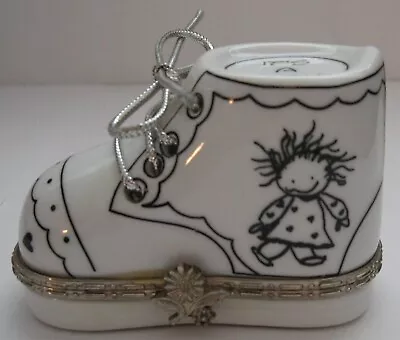 Baby Shoe Trinket Box It's A Girl Marci Children Of The Inner Light Porcelain • $7.95