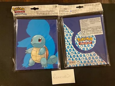 Pokemon 2020 ULTRA PRO  4 Pocket SQUIRTLE Card Album Binder Portfolio-QUICK SHIP • $12.95