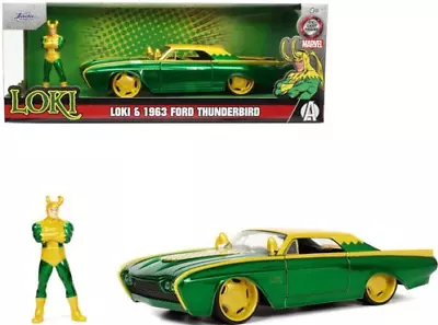 Marvel Comics - Loki & 1963 Ford Thunderbird 1:24 Scale  [JAD33357] • $49.99
