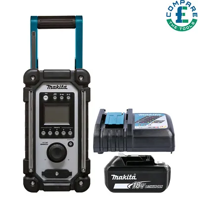 Makita DMR116 18V Li-Ion LXT Jobsite Radio With 1 X 5Ah Battery & Charger • £213.45