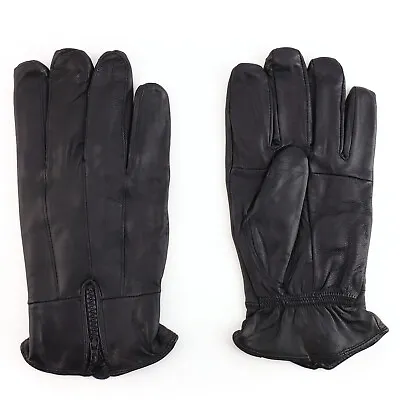 Men's Thermal Lined Insulated Classic Zipper Leather Gloves - FREE SHIPPING • $24.99