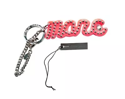 Marc By Marc Jacobs Signature Charm Key Ring In Fluoro Pink • $15.88