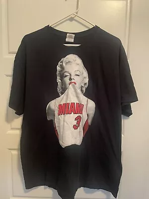 MARILYN MONROE WEARING NBA MIAMI HEAT #3 DWYANE WADE Jersey Size XL • $10.99