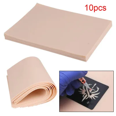 10Packs 20x15cm Synthetic Learn Blank Tattoo Fake False Practice Skin UK • £7.29