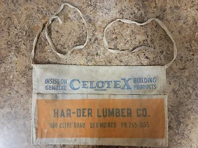 Nail Apron Har-Der Lumber Company Des Moines Iowa • $15