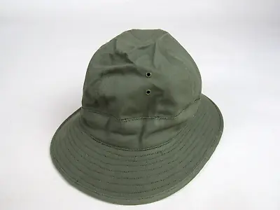 NOS Original Vtg 1942 WWII WAC HBT Green Daisy Mae Hat Bucket Sun 1940s 6 5/8 • $49.99