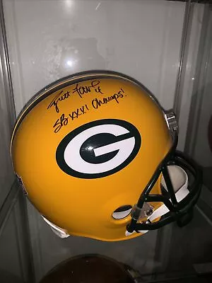 Green Bay Packers Brett Favre Signed Full Size Replica Helmet “SB XXXI Champs! • $280