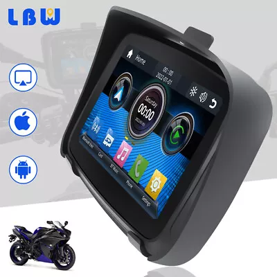 5  HD Touch Screen Portable Motorcycle Wireless CarPlay Waterproof GPS Bluetooth • $175.94