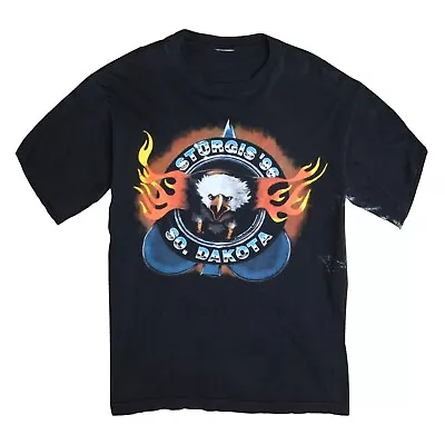 Vintage Sturgis South Dakota Eagle T-Shirt Size Large Biker 1996 90s • $50