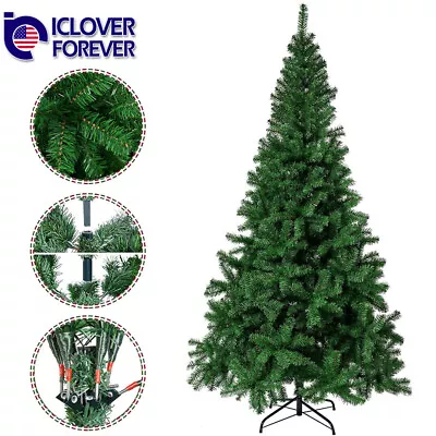 7.5ft Artificial Christmas Tree Foldable Xmas Fake Holiday Home Spruce Decor • $79.99