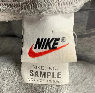 Vintage Nike Sample Tag Sweatshirt Crewneck Swoosh Logo Gray Shirt XL 90s • $84.99