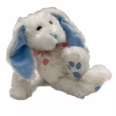 Easter Bunny Rabbit White Plush Long Floppy Ears Legs Sheer Ribbon Stuffed 11” • $10