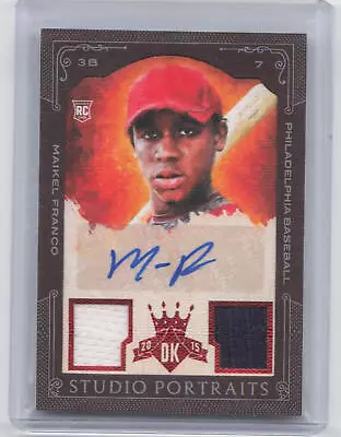 2015 Panini Diamond Kings #11 Maikel Franco Studio Portraits Auto #/99 • $6.95