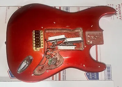 $150 • Buy Squier Korea  Stratocaster Semi Loaded Red Metallic