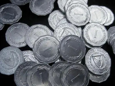Cyprus 1 Mil 1963 BU Lot Of 25 Coins BU ##33 • $9.99