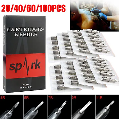 204060100pcs Spark Sterile Disposable Tattoo Cartridge Needles RLRS • $49.99
