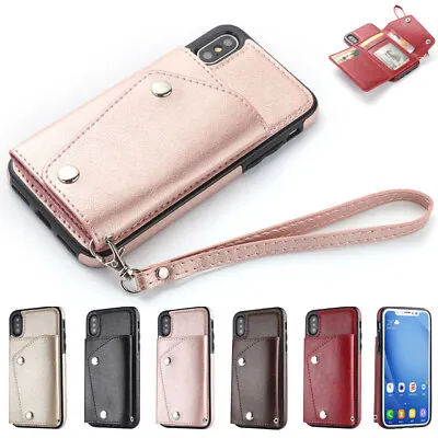 Leather Wallet Card Slot Back Case Cover For IPhone 12Pro Max 11 XR 6S 7 8 Plus  • $17.98