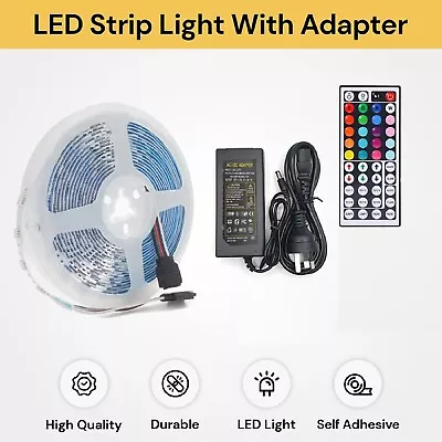 New IP65 Waterproof  5050 5M 300 LEDs RGB 12V 44key Remote LED Strip Light AUS • $32.49