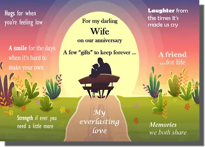 £3.35 • Buy Wife Wedding Anniversary Card - For My Wife On Our Anniversary - Keepsake